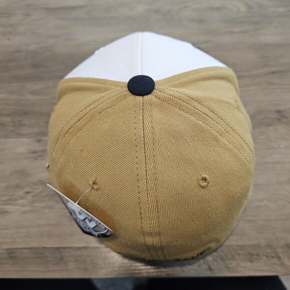 New Orleans Saints Fitted Hat Cap NFL Two Tone Trumpet White Gold One Size  B - Picture 5 of 9